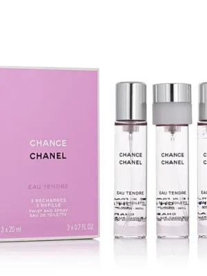Dokud Zásoby Vydrží Chanel Chance Eau Tendre EDT 3 x 20 ml náplň do kapesního spreje W