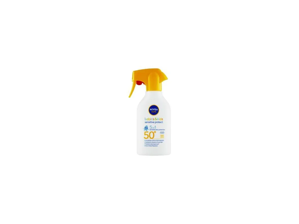 Sezónní Sleva Nivea Sun Protect & Care OF 50 dětský sprej na opalování, 270 ml