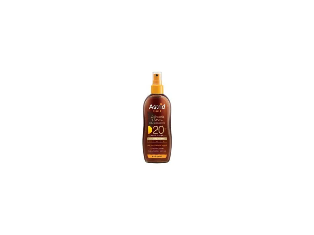 Cenový Hit Astrid Sun OF 20 olej na opalování ve spreji, 200 ml