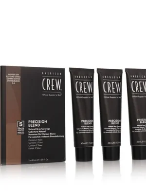 American Crew CLASSIC: PRECISION BLEND Natural Gray Coverage 5-6 Medium ASH 3 x 40 ml Ihned K Objednání