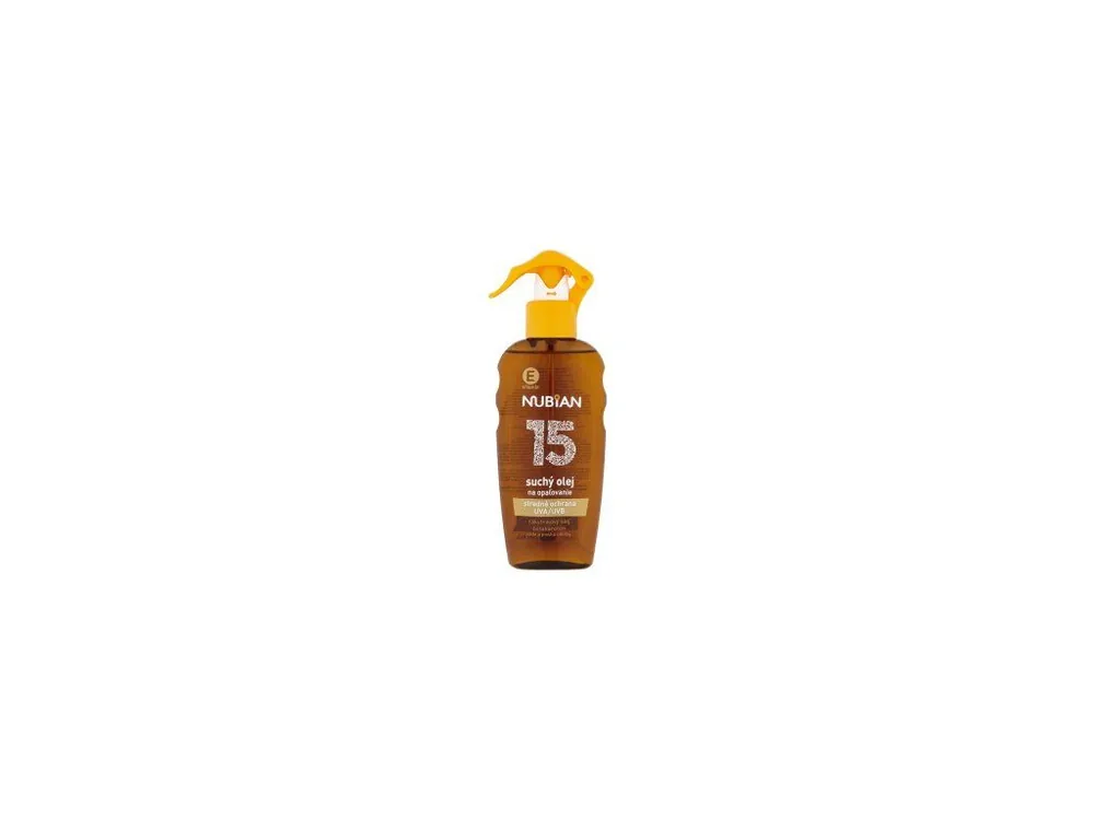 Nubian OF 15 Sprej suchý olej na opalování, 200 ml Aktuální