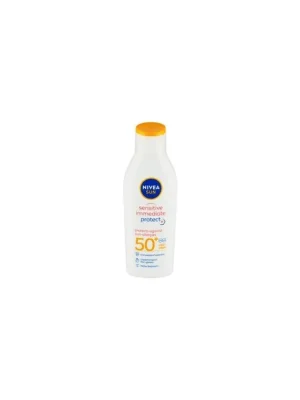Nová Kolekce Nivea Sun Sensitive Immediate Protect mléko na opalování OF50+, 200 ml