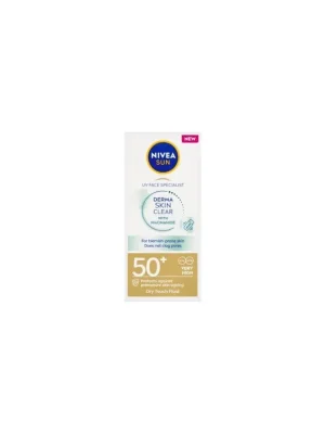 Horká Nabídka Nivea Sun Derma Skin Clear lehký pleťový krém na opalování, OF 50+, 40 ml