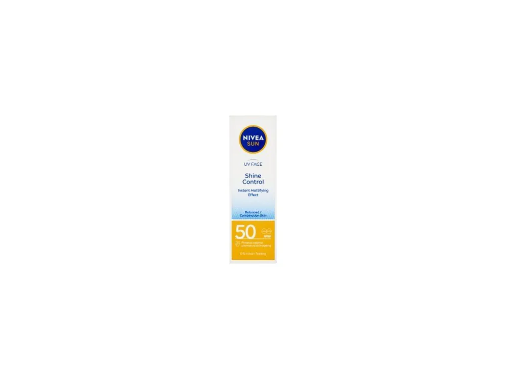 Hit Sezóny Nivea Sun Shine Control zmatňující pleťový krém na opalování, OF 50, 50 ml