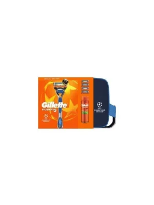 Dárková sada Gillette Fusion, strojek, 4 náhradní hlavice, holicí gel 200 ml Nejlepší Cena