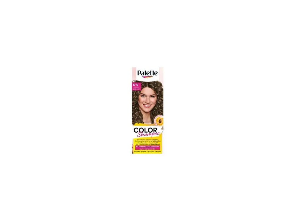 Palette Color Shampoo barva na vlasy 6-0 Světle hnědá, 50 ml Vrácení Zdarma