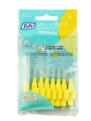 Vrácení Zdarma TePe Original mezizubní kartáčky 4 žluté (0,7 mm) 8 ks