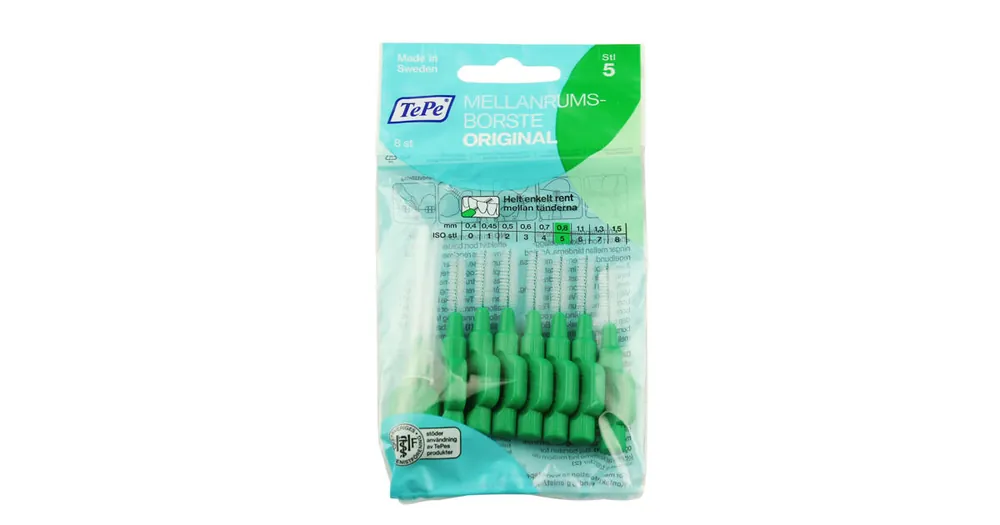 TePe Original mezizubní kartáčky 5 zelené (0,8 mm) 8 ks Zlevněný
