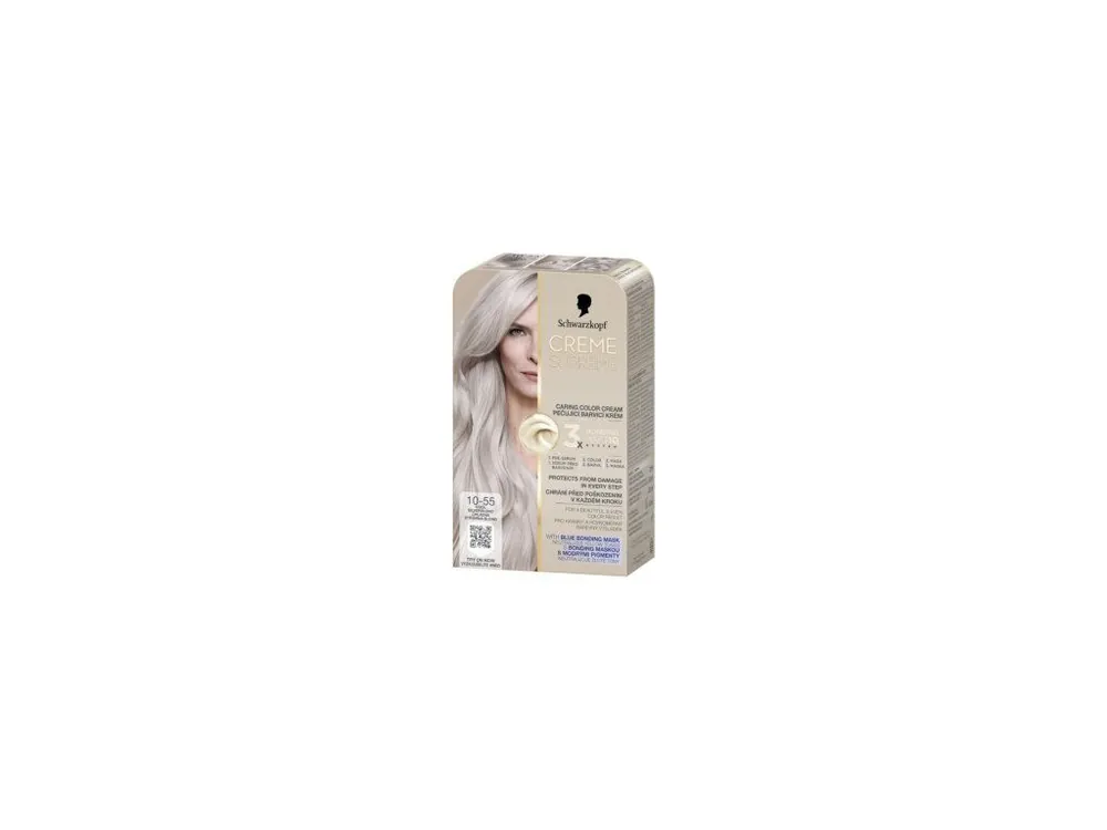 Koupit Online Schwarzkopf Creme Supreme barva na vlasy 10-55 chladná stříbrná blond 60 ml