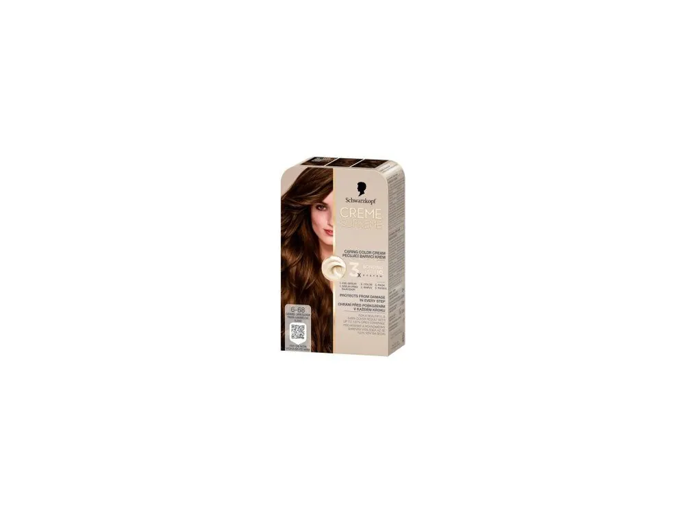 Schwarzkopf Creme Supreme barva na vlasy 6-68 tmavá karamelová blond 60 ml Sezónní Sleva