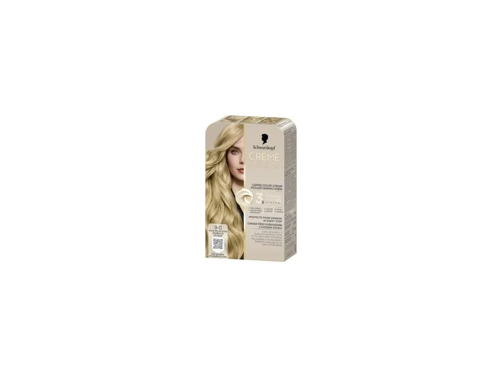 Rychlé Dodání Schwarzkopf Creme Supreme barva na vlasy 9-0 přirozená velmi světlá blond 60 ml