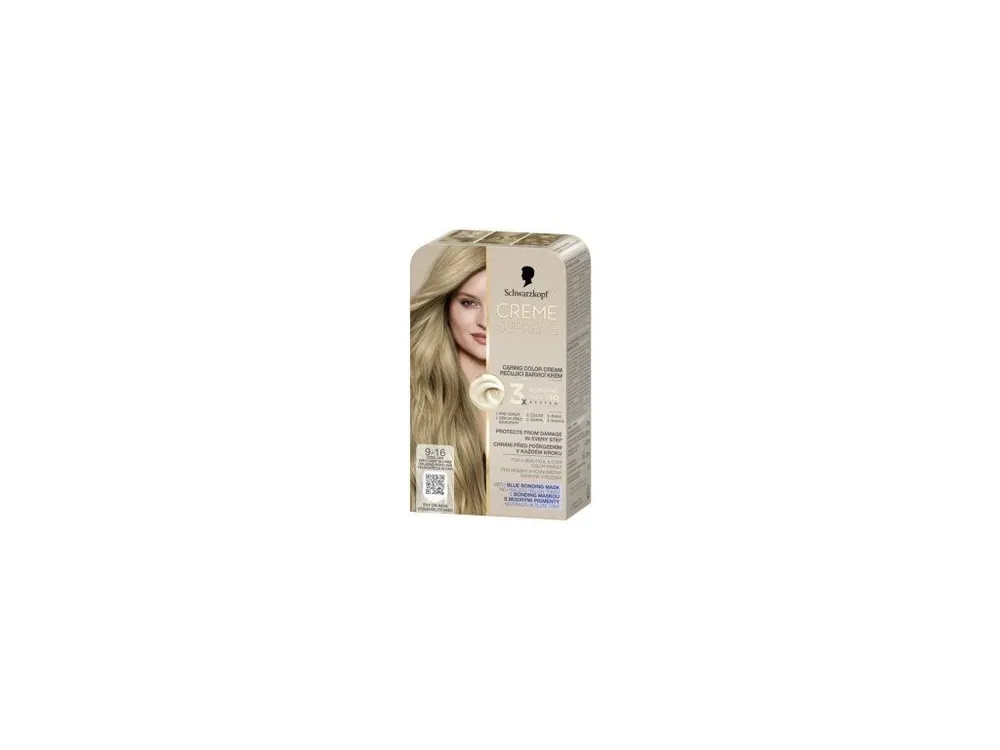 Akční Cena Schwarzkopf Creme Supreme barva na vlasy 9-16 chladná popelavá velmi světlá blond 60 ml