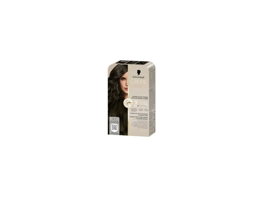 Jen Po Omezenou Doba Schwarzkopf Creme Supreme barva na vlasy 5-1 chladná světle hnědá 60 ml