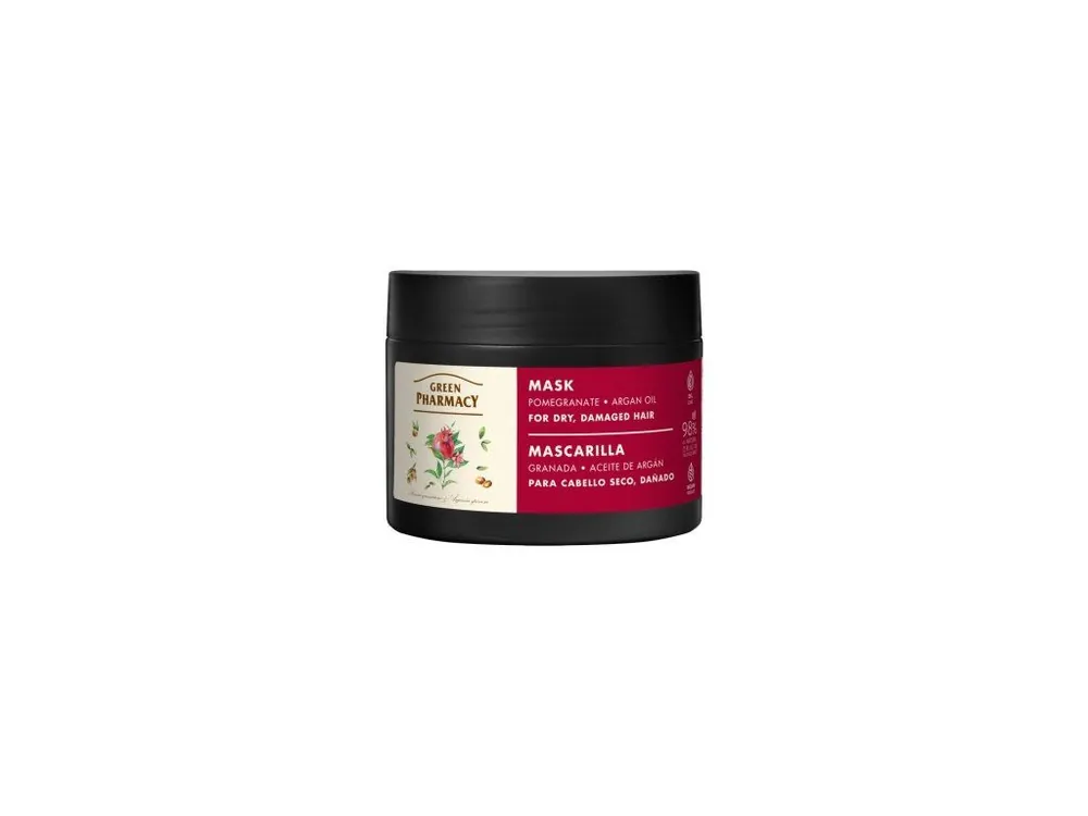 Speciální Cena Green Pharmacy Granátové jablko maska pro suché a poškozené vlasy 300 ml