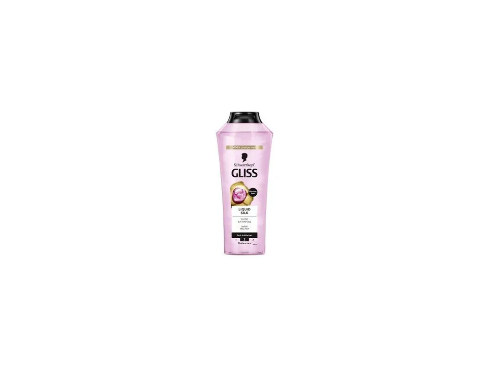 Aktuální Gliss Kur Luquid Silk Gloss šampon na vlasy 400 ml