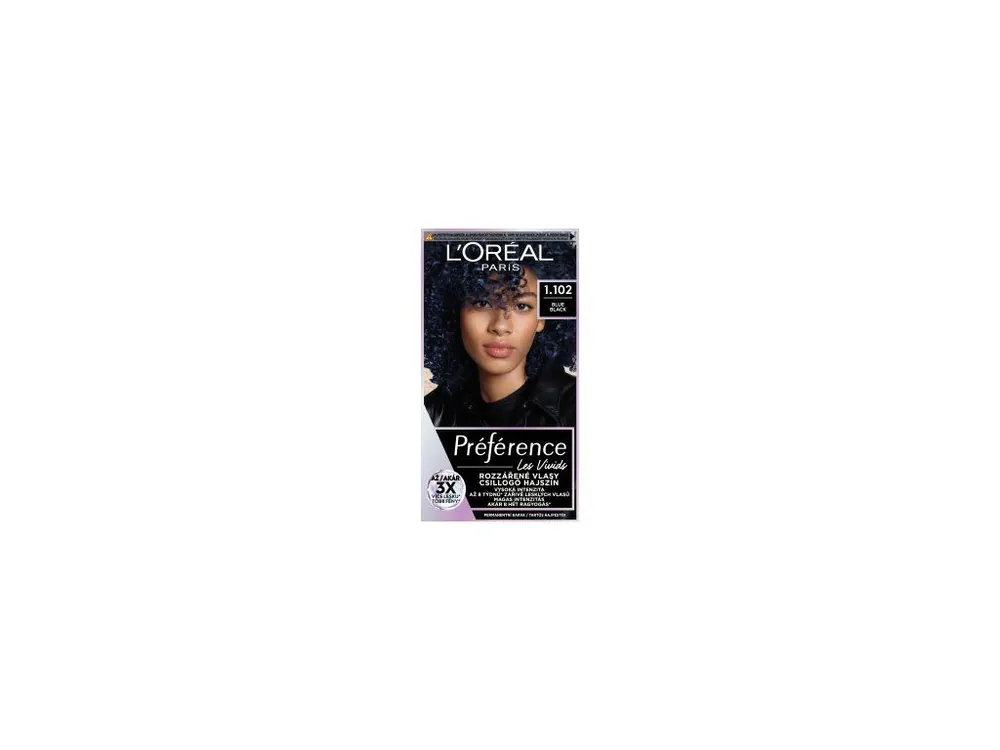 L'oreal Paris Préférence Vivid Colors barva na vlasy, Blue Black 1.102 Výprodej