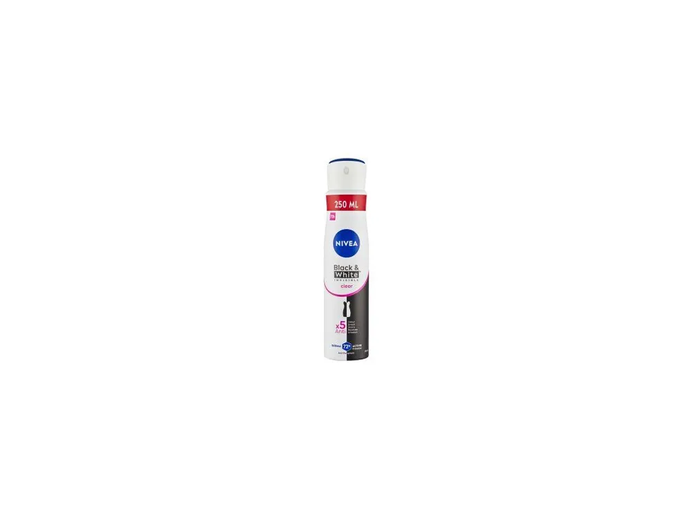 Nivea Black & White Invisible Clear antiperspirant ve spreji, 250 ml Nejlepší Cena
