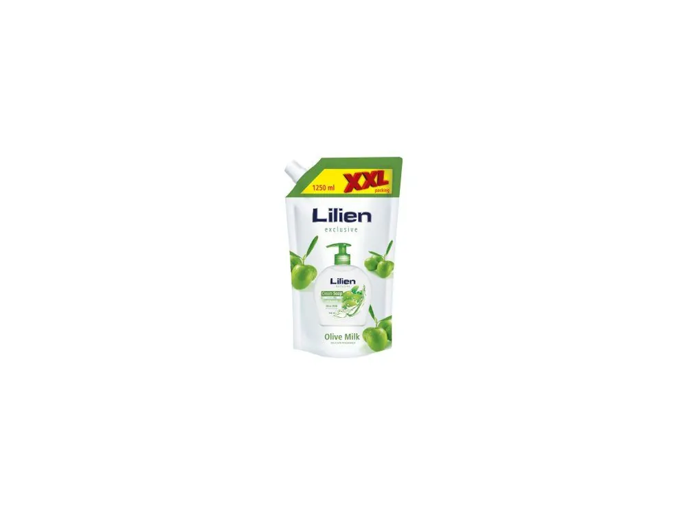 Lilien Olive Milk tekuté mýdlo, náhradní náplň, XXL balení, 1250 ml Dokud Zásoby Vydrží