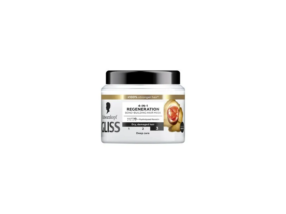 Speciální Cena Schwarzkopf Gliss Total Repair regenerační maska 4v1 pro suché a poškozené vlasy, 400 ml