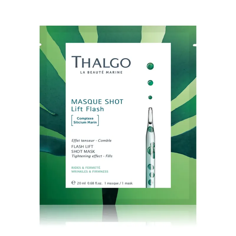 THALGO Shot Mask Mořská plátýnková maska pro okamžitý lifting Silicium Marin 20 ml Nová Kolekce