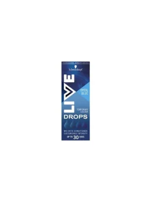Autentický Schwarzkopf Live Drops Křišťálově modrá barvicí kapky na vlasy, 30 ml