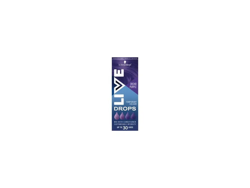 Sezónní Sleva Schwarzkopf Live Drops Fialová orchidej barvicí kapky na vlasy, 30 ml