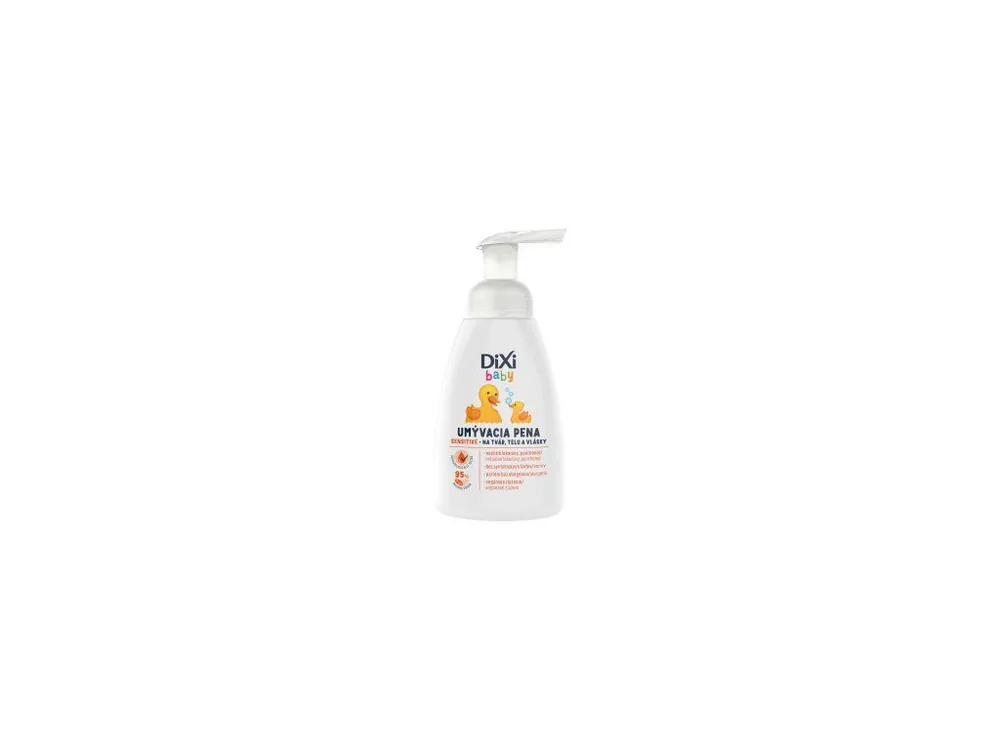 Dixi Baby mycí pěna sensitive na obličej, tělo a vlásky, 250 ml Omezená Nabídka