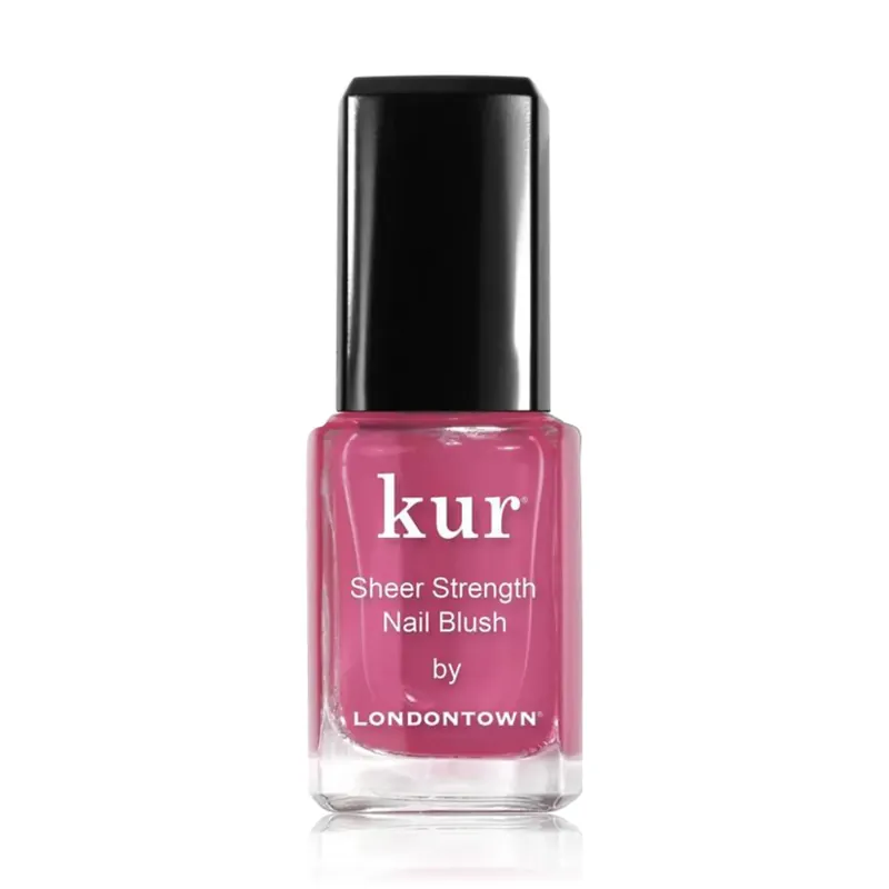 Nová Kolekce LONDONTOWN kur Sheer Strength Nail Blush Hibiscus zpevňující lak na nehty ibišková 12 ml