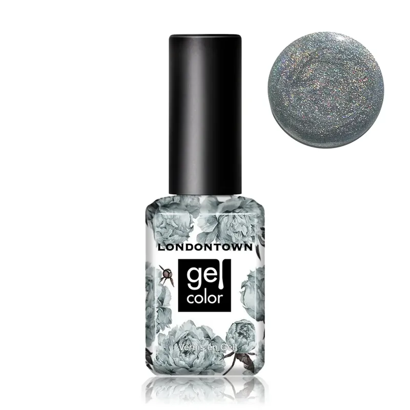 Kup Teď LONDONTOWN Gel Color Nice & Icy gelový lak na nehty holografická platina 12 ml