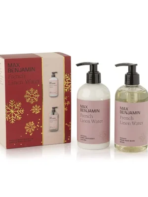 MAX BENJAMIN French Linen Water duo set mýdlo a mléko na ruce a tělo 2 x 300 ml Levný