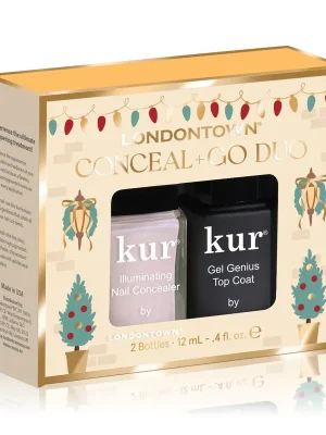 LONDONTOWN kur Conceal & Go Pink set top coat a rozjasňovač na nehty Must-Have