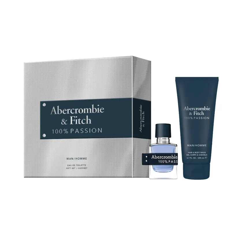 Nejlepší Volba ABERCROMBIE & FITCH 100% Passion dárkový set pro muže se sprchovým gelem 2 v 1