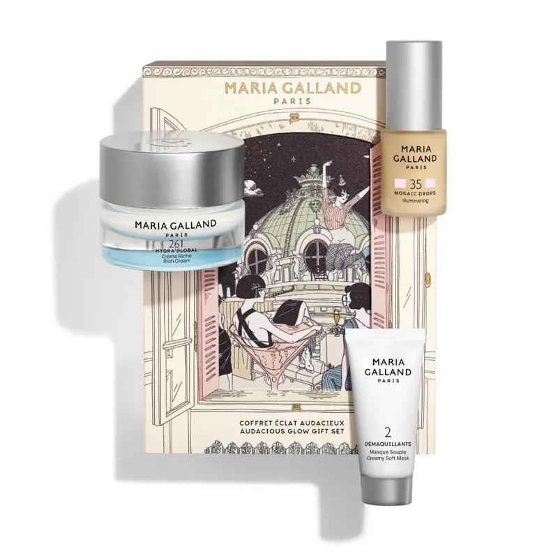 MARIA GALLAND Audacious Glow kosmetický set pro zářivější a hydratovanější pleť Must-Have