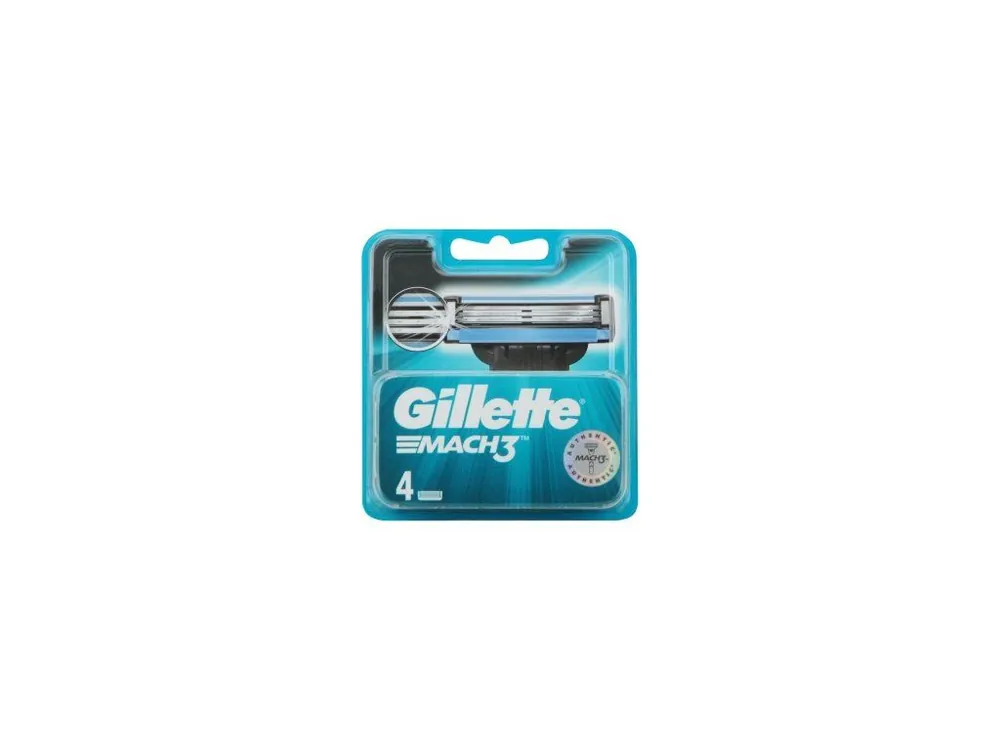 Zlevněný Gillette Mach3, náhradní hlavice, balení 4 kusy