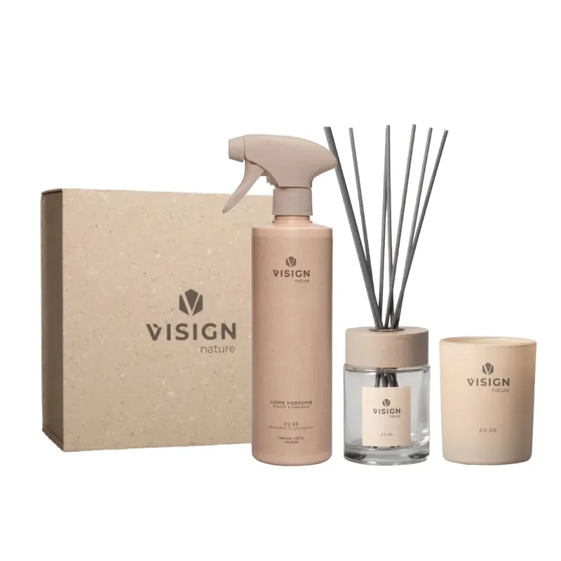 VISIGN NATURE 23:55 Dárkový set Aroma difuzér, osvěžovačem a svíčkou Doprava Zdarma