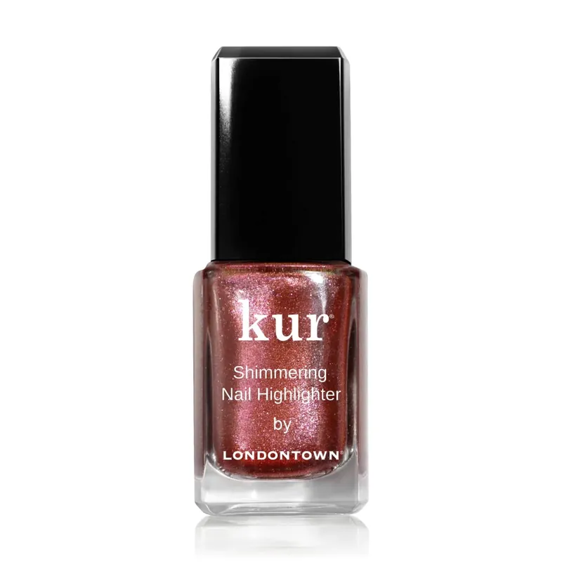 Sleva LONDONTOWN kur Shimmering Nail Highlighter Molten lak na nehty rozjasňující měděný s třpytkami 12 ml