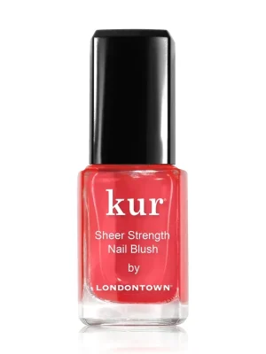 Výhodná Nabídka LONDONTOWN kur Sheer Strength Nail Blush Poppy zpevňující lak na nehty průhledná šarlatová 12 ml