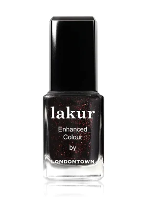 LONDONTOWN lakur Around the Fireplace lak na nehty hnědá s měděnými třpytkami 12 ml Akce