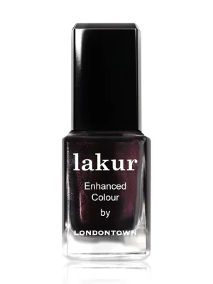 Levný LONDONTOWN lakur Spilled Wine lak na nehty vínová s třpytkami 12 ml