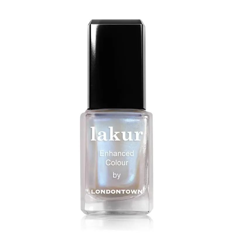 Akce LONDONTOWN lakur Starry Chrome Glaze Topper lak na nehty modrý chrom 12 ml