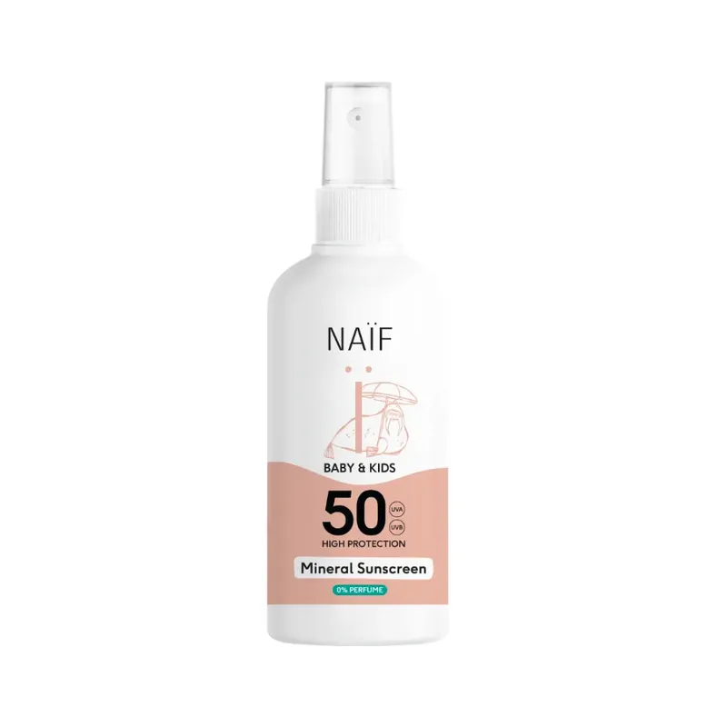 NAÏF Ochranný sprej na opalování SPF 50 bez parfemace pro děti a miminka 100 ml Super Cena