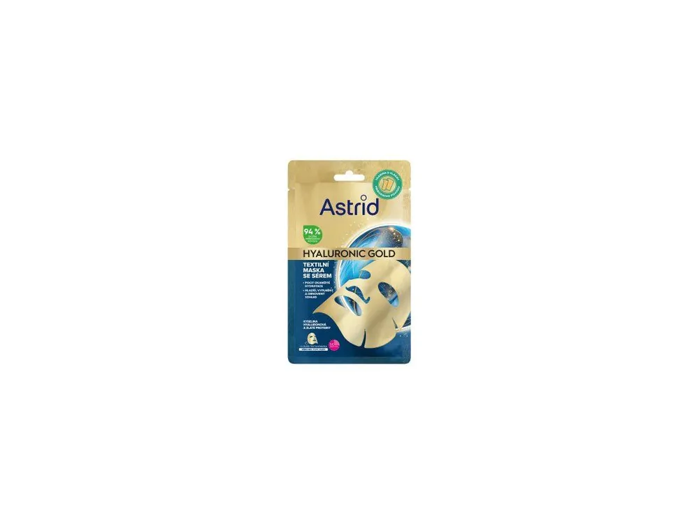 Značkový Astrid Hyaluronic Gold textilní maska 1 ks