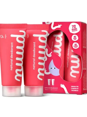 Must-Have NUUD Přírodní krémový deodorant Smarter packčervená tuba 2x20 ml