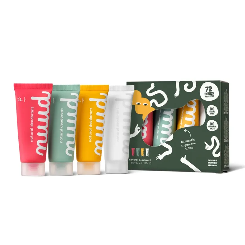 Cenový Hit NUUD Sada přírodních krémových deodorantů Family Pack4x20 ml