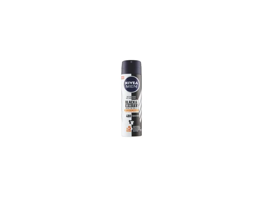 Nivea Men Black & White Invisible Ultimate Impact antiperspirant, 150 ml Finální Výprodej