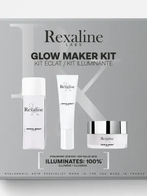 Akční Nabídka REXALINE Crystal Bright cestovní set pro rozjasnění pleti 3 produkty