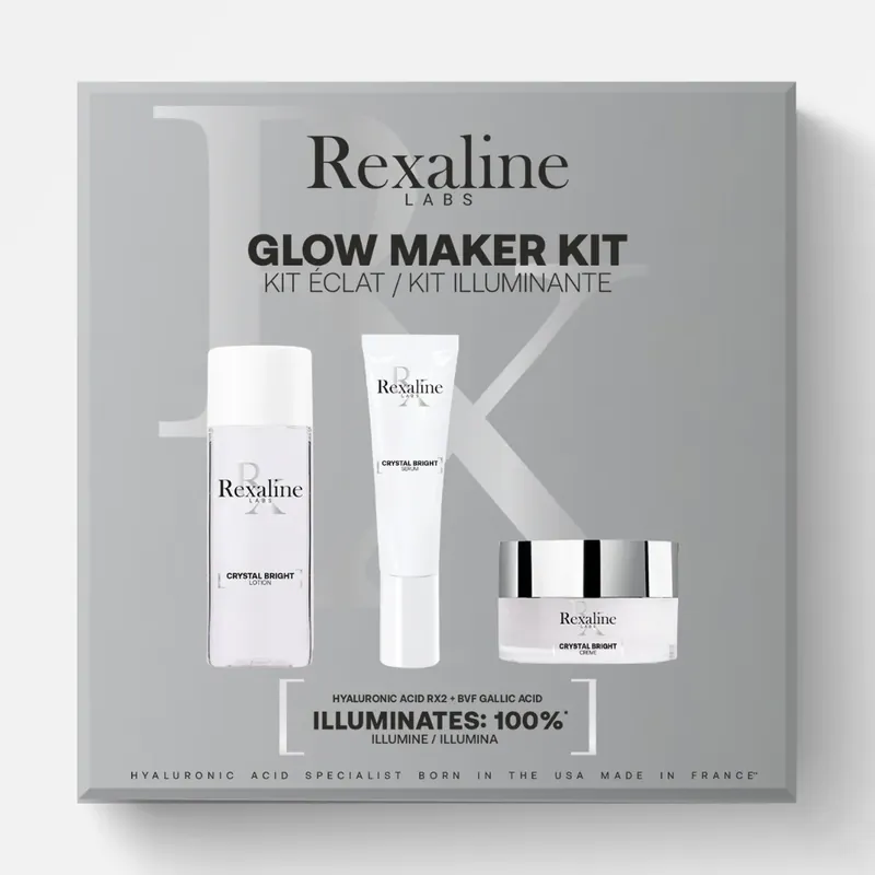Akční Nabídka REXALINE Crystal Bright cestovní set pro rozjasnění pleti 3 produkty