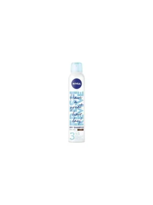 Sezónní Sleva Nivea Fresh Revive suchý šampon pro tmavší tón vlasů, 200 ml