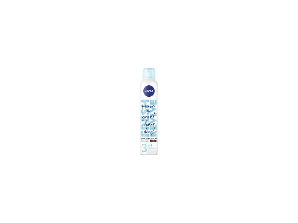 Sezónní Sleva Nivea Fresh Revive suchý šampon pro tmavší tón vlasů, 200 ml