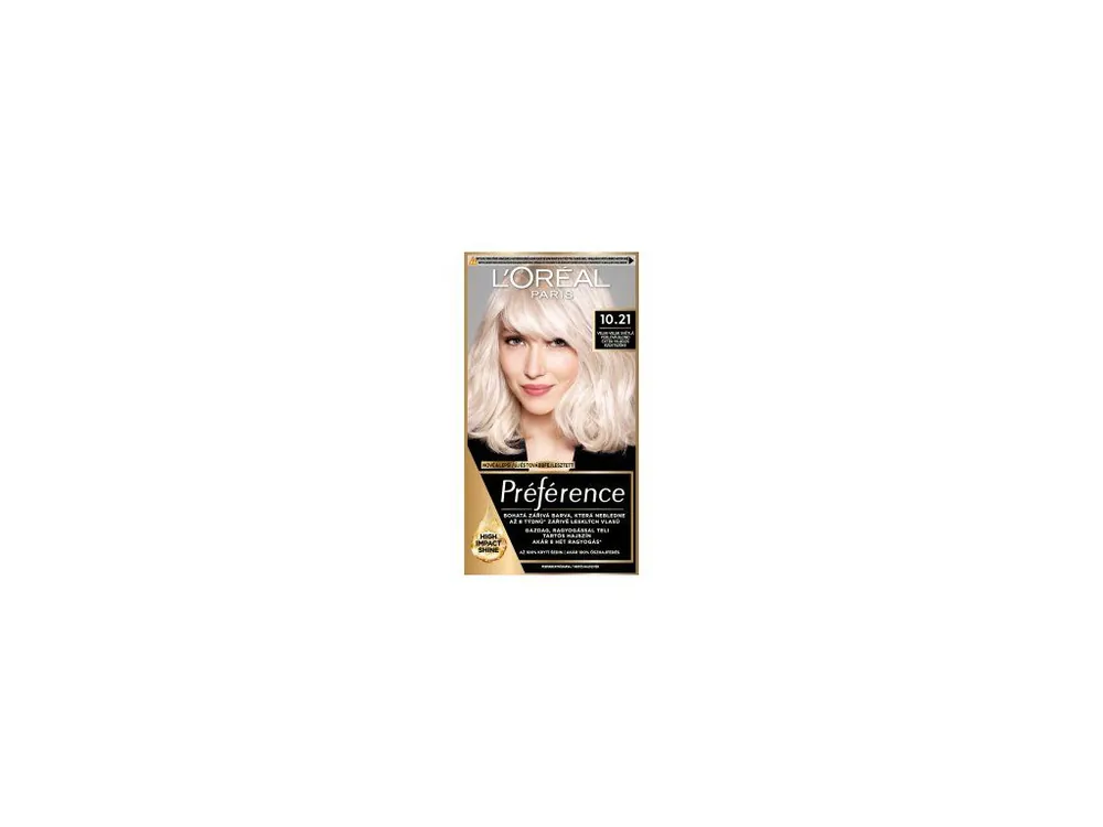Značkový L'oreal Paris Préférence barva na vlasy, Stockholm, velmi světlá perlová blond 10.21